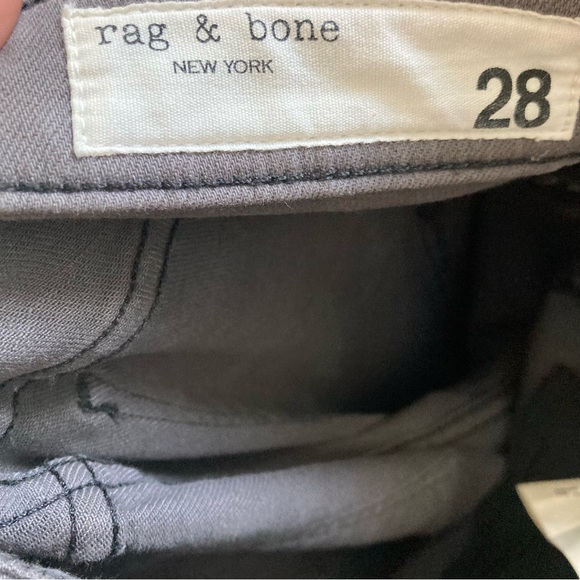 Rag & Bone Women's Nina High Rise Coated Black Ankle Skinny Jeans 28 Cotton - Picture 12 of 15